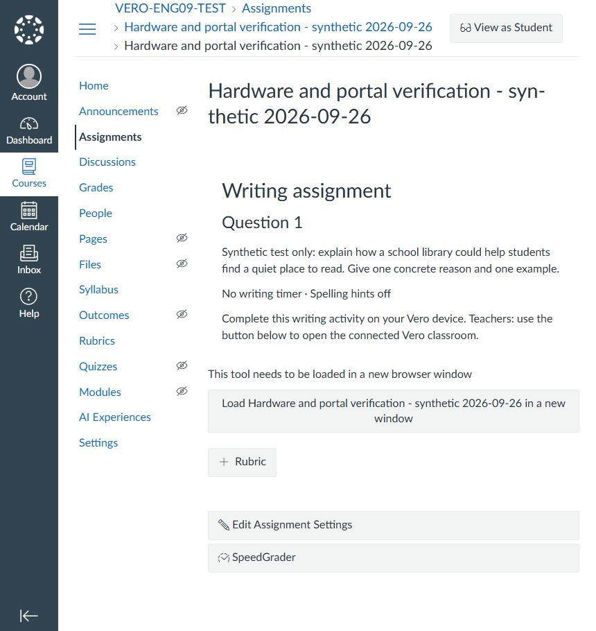 Canvas assignment with Load assignment in a new window button